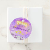 Neon Glow Sleepover Slumber Party Dank u Bedankjes Labels (In situ)