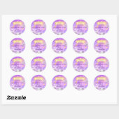 Neon Glow Sleepover Slumber Party Dank u Ronde Sticker (Vel)