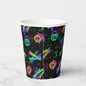 Neon Glow Stick Bar Mitzvah ID991 Papieren Bekers (Rechts)