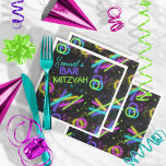 Neon Glow Stick Bar Mitzvah ID991 Servet<br><div class="desc">Een rand van verstrooide gloeistokken in een reeks heldere neonkleuren voegt een leuk element toe aan dit Bar Mitzvah papieren servetontwerp. Voeg een persoonlijke naam toe met behulp van de meegeleverde sjabloon. Zoek ID991 om te zien hoe uitnodigingen en andere benodigdheden met dit kleurrijke ontwerp worden gecoördineerd.</div>