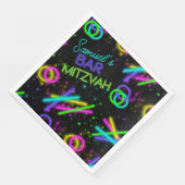 Neon Glow Stick Bar Mitzvah ID991 Servet (Hoek)