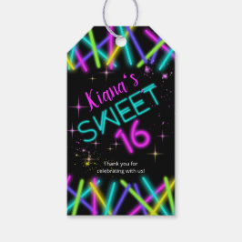Neon Glow Stick Sweet 16 Naam ID760 Cadeaulabel