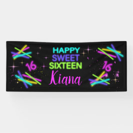 Neon Glow Stick Sweet 16 Name ID760 Spandoek