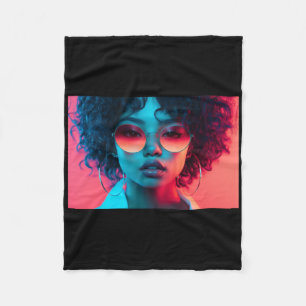 Neon Glow Sticker Fleece Deken