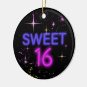 Neon Glow Sweet 16 ID760 Keramisch Ornament (Links)