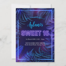 Neon Glow Sweet 16 verjaardagsfeestje