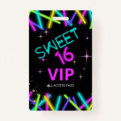 Neon Glow Sweet Sixteen ID760 Badge (Achterkant)