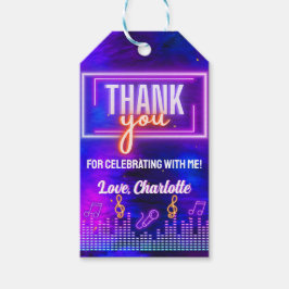 Neon Glow Teken Karaoke Verjaardagsfeestje Dank u Cadeaulabel
