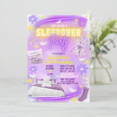 Neon Glow Tiener Tween Meisjes Slumber Sleepover P Kaart (Staand voorkant)