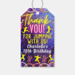 Neon Glow Trampoline Jumping Party Dank je wel Fav Cadeaulabel
