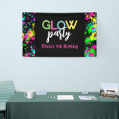 Neon Glow verjaardagsfeestje Spandoek (Beurs)