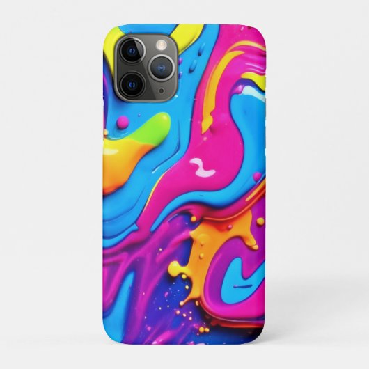 Neon Glow Vloeibare Spatwerk Kunstwerk Case-Mate iPhone Case (Achterkant)