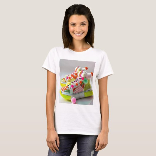 "Neon Glow: Vrouwen T-shirt ontwerp stralen Vibra (Voorkant volledig)