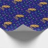 Neon Glow Zingende Karaoke Naam Verjaardag Cadeaupapier (Hoek)