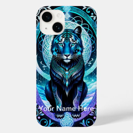 Neon Glowing Tiger mystiek en etherisch Case-Mate iPhone Case (Achterkant)