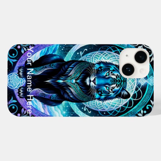Neon Glowing Tiger mystiek en etherisch Case-Mate iPhone Case (Achterkant (horizontaal))