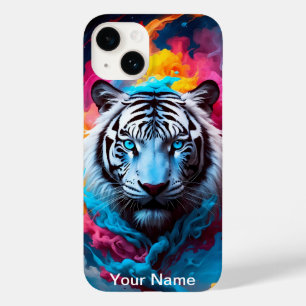 Neon Glowing Tiger mystiek en etherisch Case-Mate iPhone 14 Hoesje