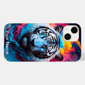 Neon Glowing Tiger mystiek en etherisch Case-Mate iPhone Case (Achterkant (horizontaal))