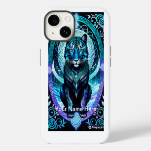 Neon Glowing Tiger mystiek en etherisch iPhone 14 Hoesje