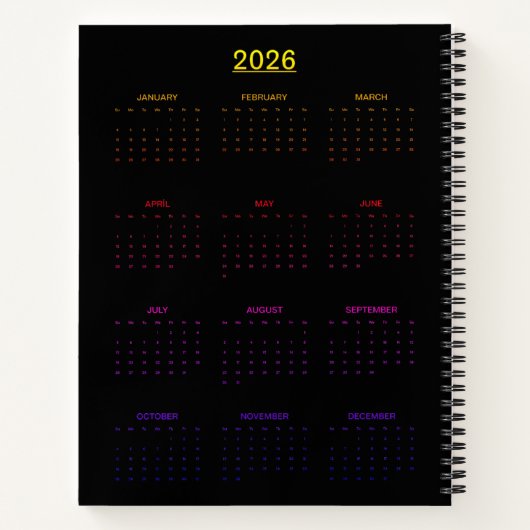 Neon Goddess in Enchanted Forest Notitieboek (Achterkant)