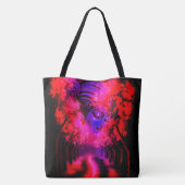 Neon Goddess in Enchanted Forest Tote Bag (Achterkant)