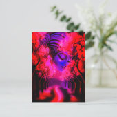 Neon Godin in Betoverd Bos Briefkaart (Staand voorkant)