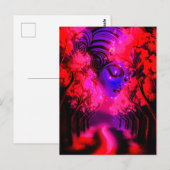 Neon Godin in Betoverd Bos Briefkaart (Voorkant / Achterkant)