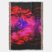 Neon Godin in Betoverd Bos Deken (Voorkant Verticaal)