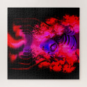 Neon Godin in Betoverd Bos Legpuzzel (Horizontaal)