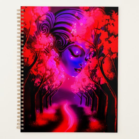 Neon Godin in Betoverd Bos Planner (Voorkant)
