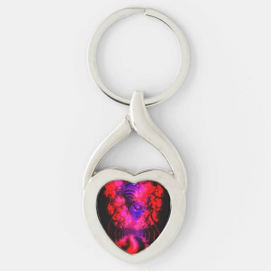 Neon Godin in Betoverd Bos Sleutelhanger (Voorkant)