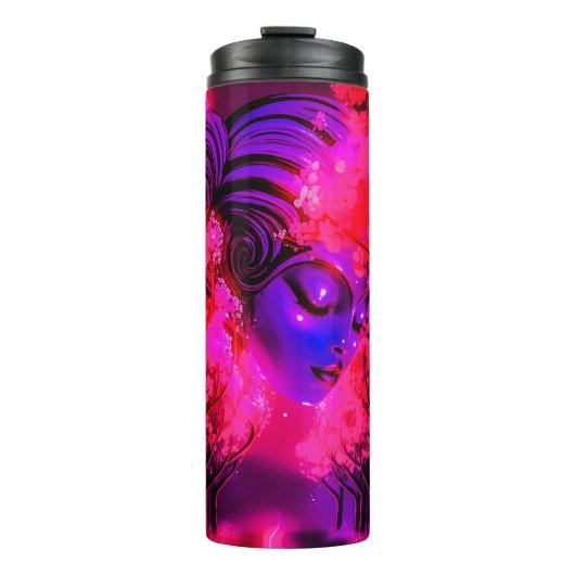 Neon Godin in Betoverd Bos Thermosbeker (Voorkant)