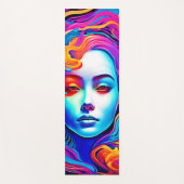 Neon Godin met Stromend Kosmisch Haar Yogamat (Voorkant)