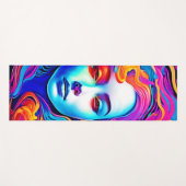 Neon Godin met Stromend Kosmisch Haar Yogamat (Voorkant (horizontaal))