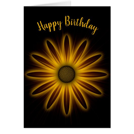 Neon Gold Birthday Daisy (Voorkant)