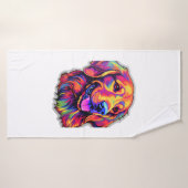 Neon Golden Retriever Badhanddoek (Badhanddoek)