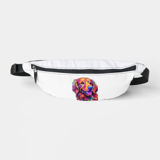 Neon Golden Retriever Heuptasje (Voorkant)