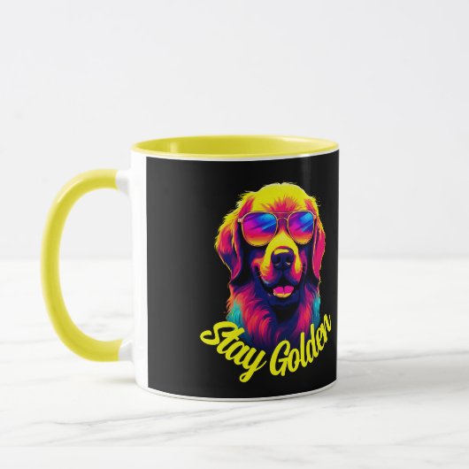 Neon Golden Retriever Mok (Links)