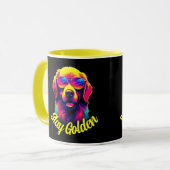 Neon Golden Retriever Mok (Voorkant links)