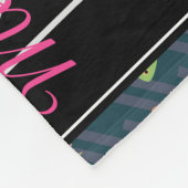 Neon Goldfish Colorful Fun Monogram Eigen naam Fleece Deken (Hoek)