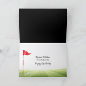 Neon Golfer zet de bal voor verjaardag Kaart (Binnen)