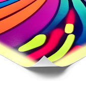 Neon Golven Trillende Kosmos Perfect Poster (Hoek)