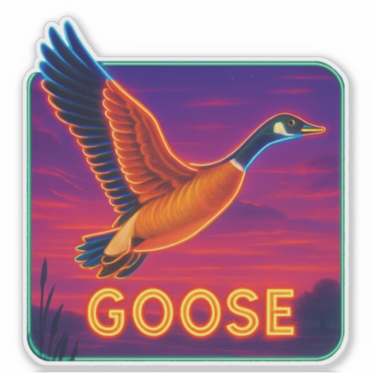 Neon Goose Sticker (Voorkant)