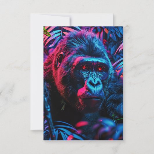 Neon Gorilla Bedankkaart (Voorkant)