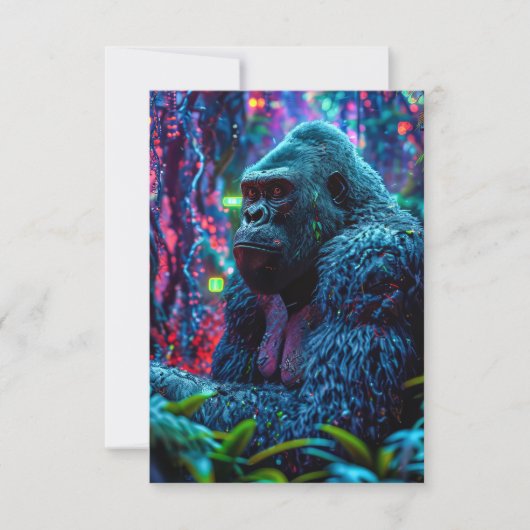 Neon Gorilla Bedankkaart (Voorkant)