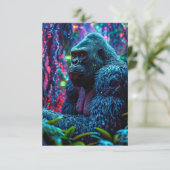 Neon Gorilla Bedankkaart (Staand voorkant)