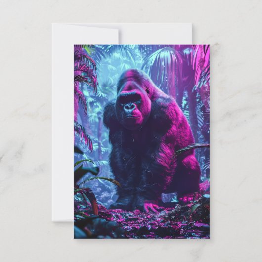 Neon Gorilla Bedankkaart (Voorkant)