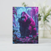Neon Gorilla Bedankkaart (Staand voorkant)