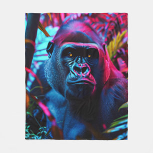 Neon Gorilla Fleece Deken
