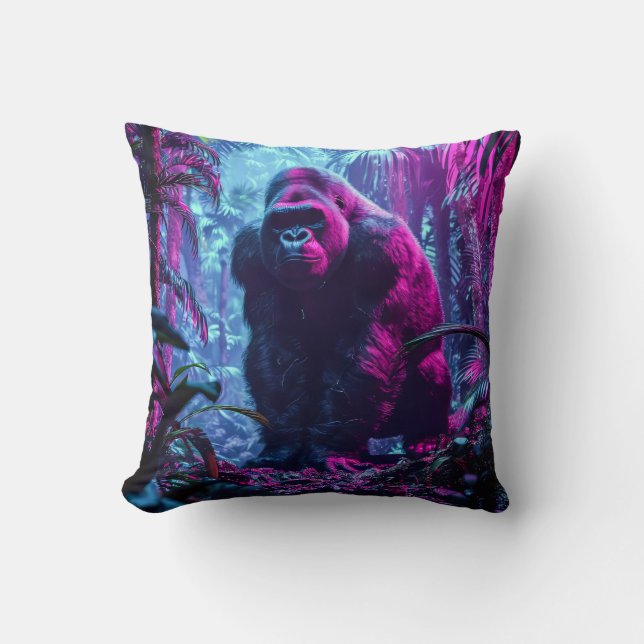 Neon Gorilla Kussen (Voorkant)